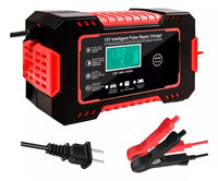 Cargador Batería Carro Moto 12v Pantalla